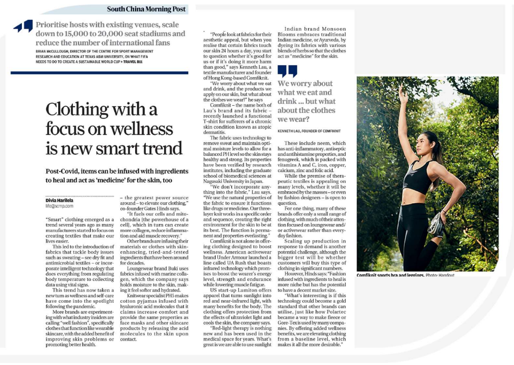 SCMP Hong Kong - ‘Well fashion’ the new smart clothing trend, with the ...