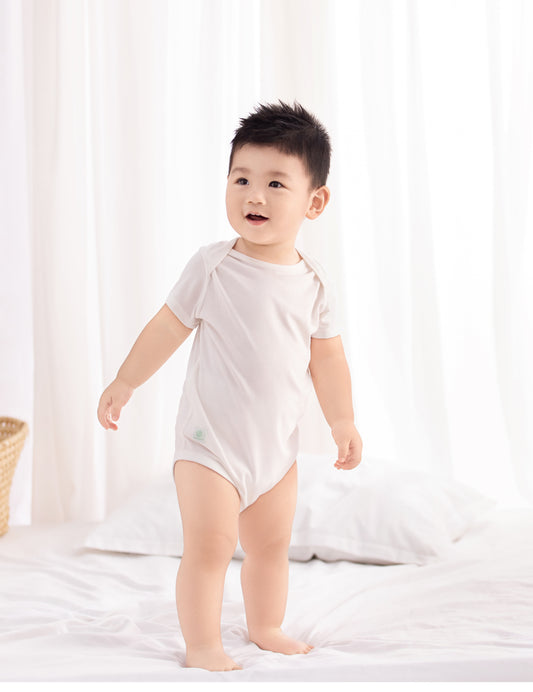 嬰兒連體信封領短袖包臀衣