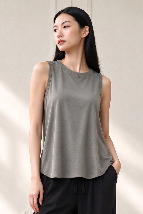 Women's Wavy Tank Top | Shadow Stone