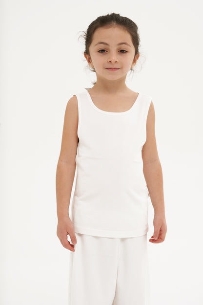 Underwear Kids - White Tank Top (Girls)