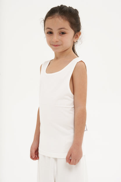 Underwear Kids - White Tank Top (Girls)
