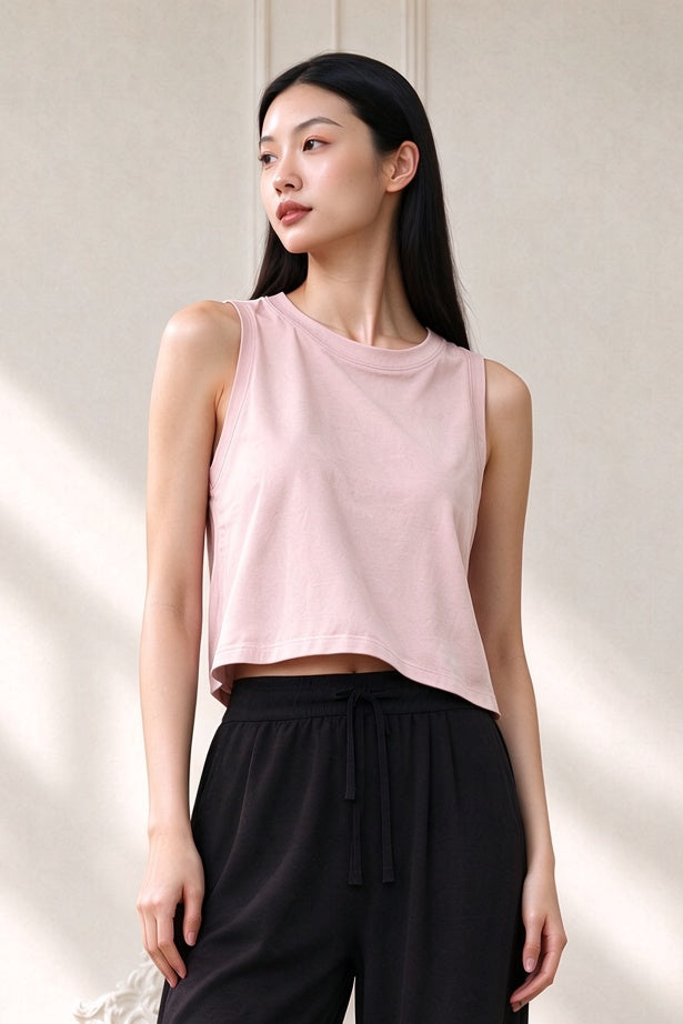 Women's Cropped Tank Top | Candy Pink