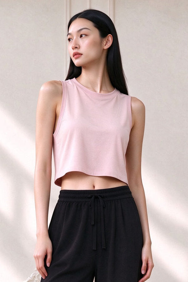 Women's Cropped Tank Top | Candy Pink