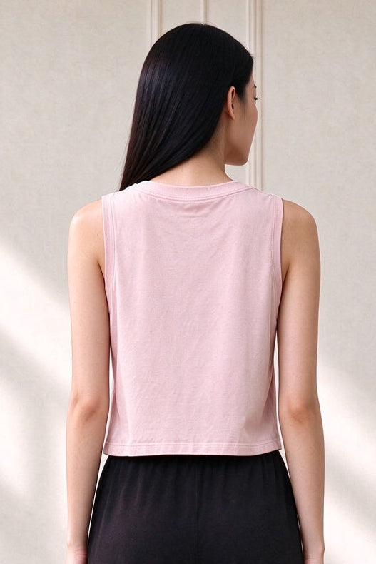 Women's Cropped Tank Top | Candy Pink