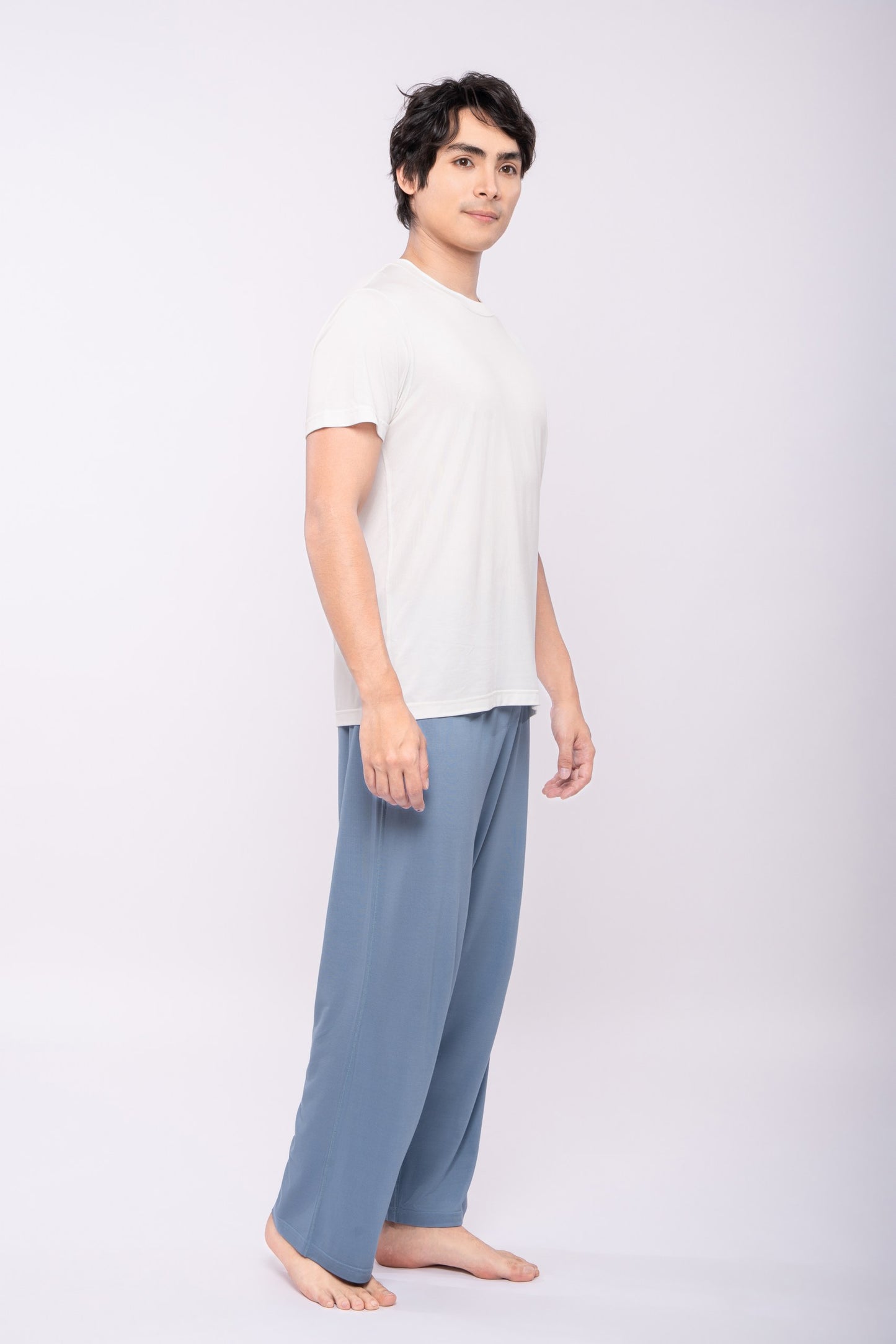 Men Short Sleeve T-Shirt (White, Round Neck)