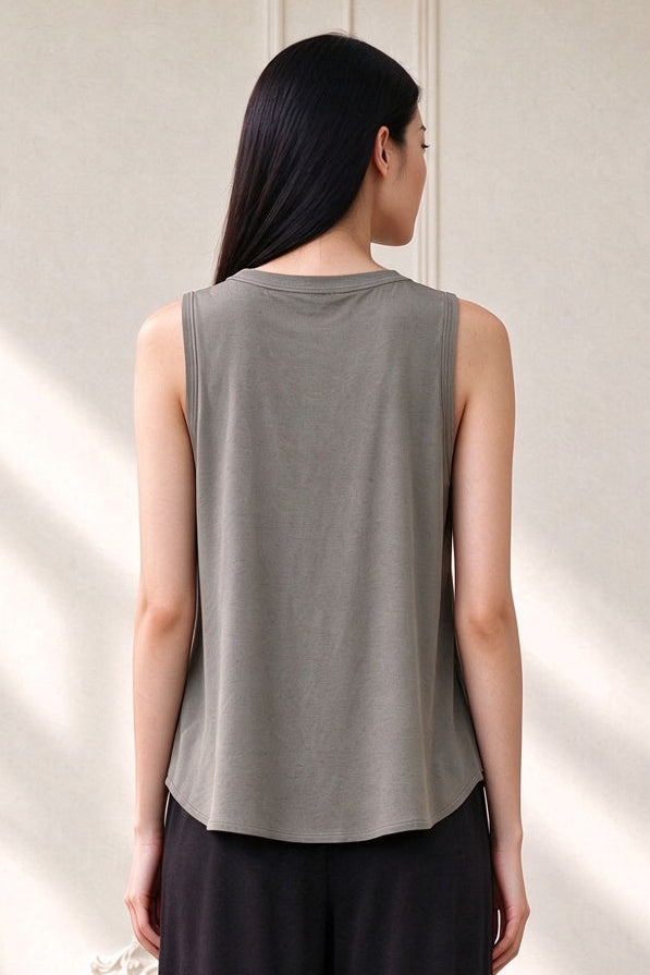 Women's Wavy Tank Top | Shadow Stone