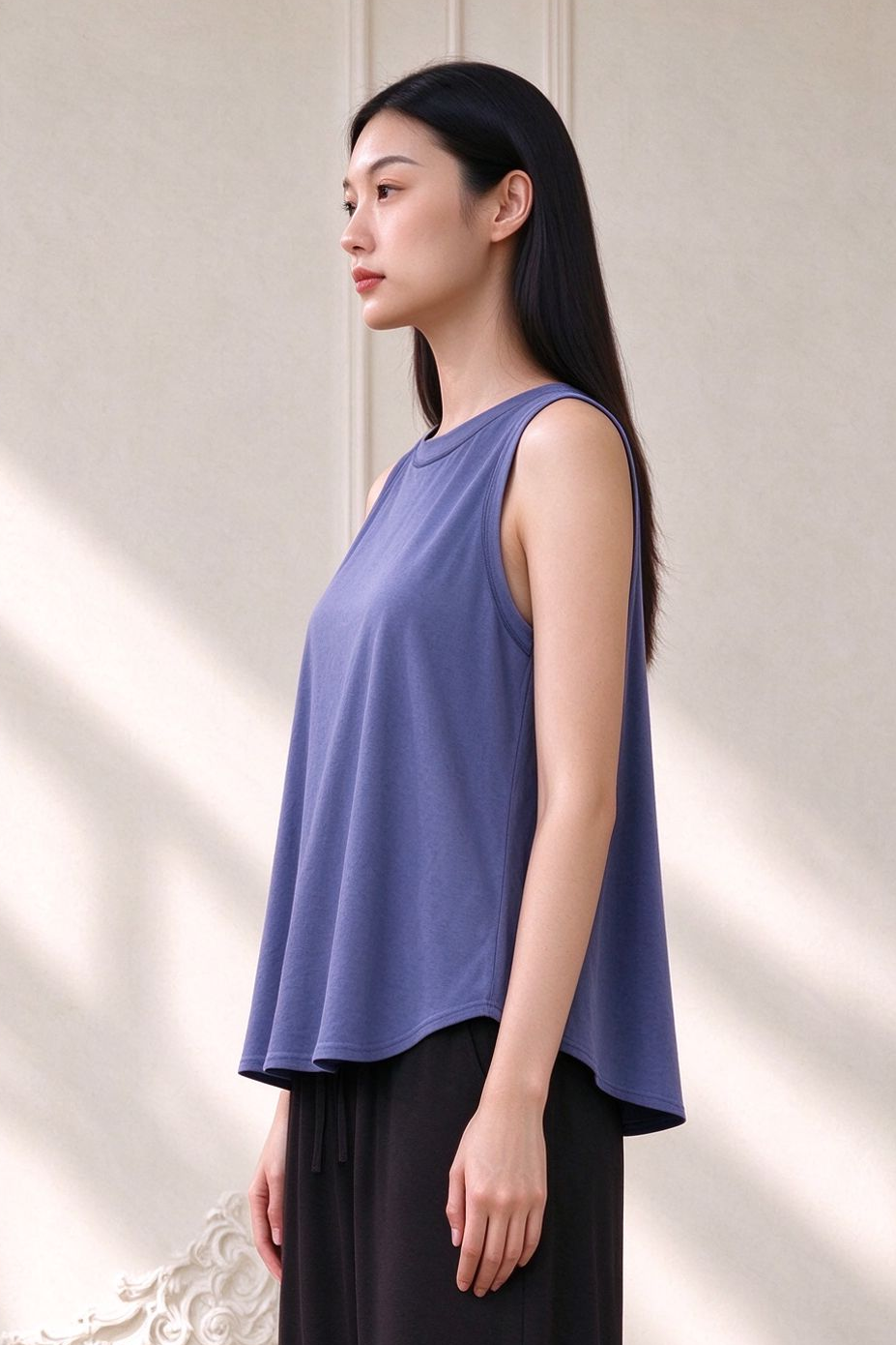 Women's Wavy Tank Top | Blue Berry